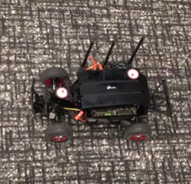 An RC car from above