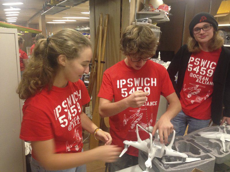 High school Annabelle working on the Snotbot