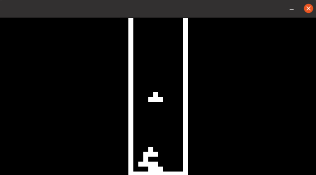 A screenshot of a pixelated tetris game